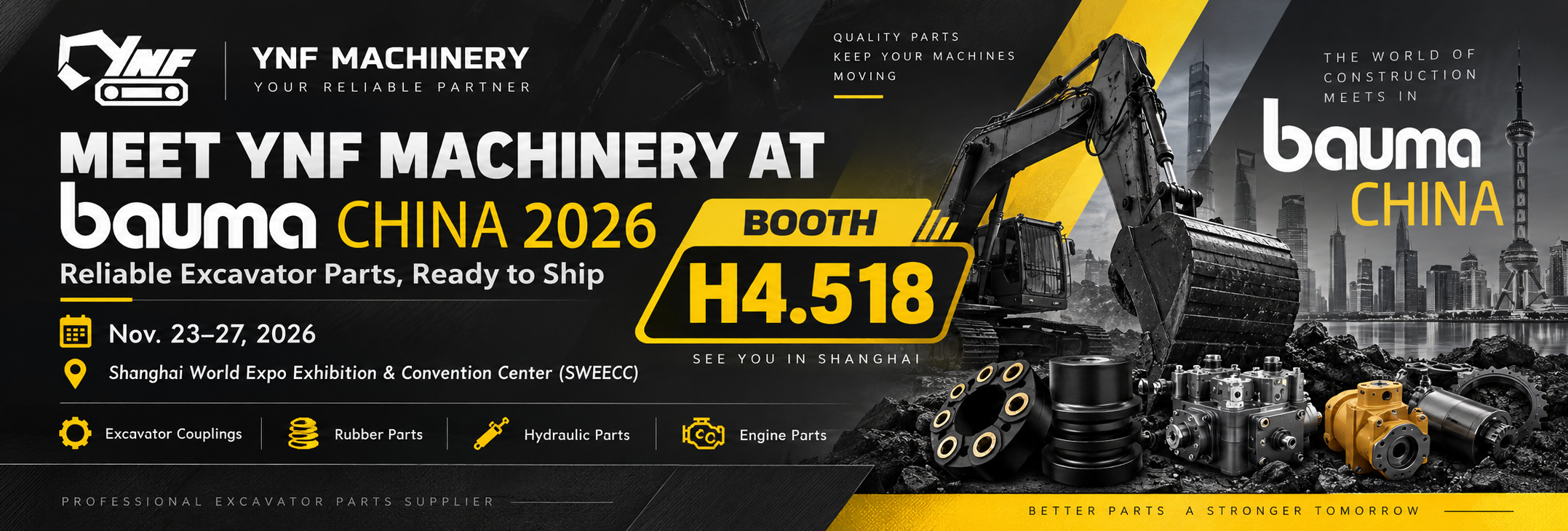 Laatste bedrijfsblogs Meet YNF Machinery at bauma CHINA 2026 – Visit Us at Booth H4.518