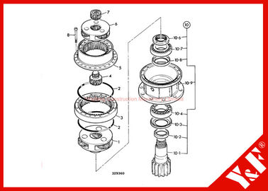 kopen Hoge Precisiejcb Js220 de Versnellingsbakassemblage van het Spoorgraafwerktuig Met lange levensuur online manufacture