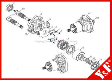 kopen Het Graafwerktuig Hydraulische Delen van KOMATSU voor HPV35/55 (PC60/120/200/300-3/5/PC400/PC650-de Reeks van de Zuigerpomp online manufacture