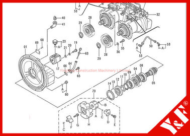 kopen De koppeling van de de Motoraandrijving van het Hitachigraafwerktuig aan Motorvliegwiel die Hydraulische Pompschacht opzetten online manufacture
