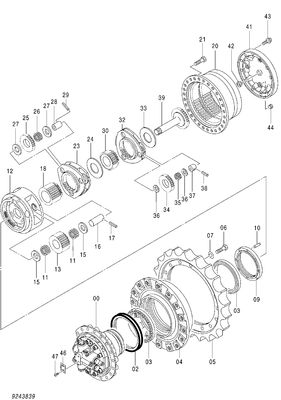 1032486 Delen ZX200 zx240-3 zx240-3-HCMC ZX240-3G ZX240-5G van Dragerhitachi